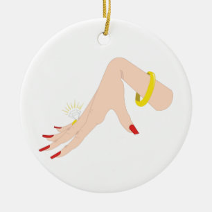 Verloving Hand Ring Keramisch Ornament