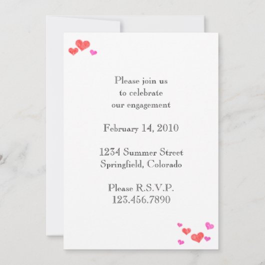 Verloving hart kaart (Achterkant)