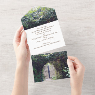 Verloving Invitation Gate Garden All In One Uitnodiging