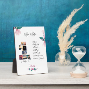 Verloving Jubileum collage Pas getrouwd Fotoplaat