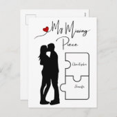 Verloving | JUBILEUM | Ware liefde ontbrekend stuk Feestdagenkaart (Voorkant / Achterkant)