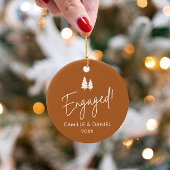 Verloving Kerstmis Foto Ornament