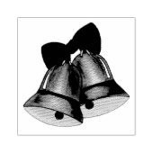 Verloving Kerstmis Silver Bells Chimes Rubberstempel (Afrduk)