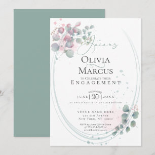 VERLOVING Luchtige Waterverf Eucalyptusbladeren Kaart