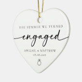 Verloving Photo Keepsake Keramisch Ornament (Links)