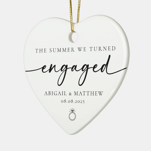 Verloving Photo Keepsake Keramisch Ornament (Links)