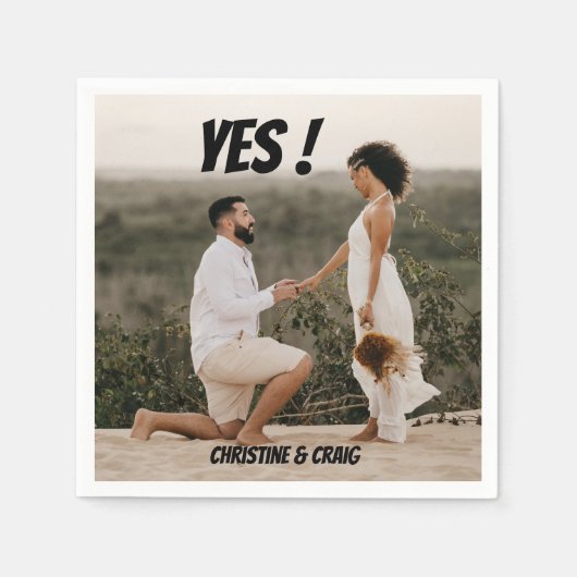 Verloving Photo Party servetten (Voorkant)