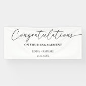 Verloving Proficiat Handschrift Typografie Spandoek (Horizontaal)