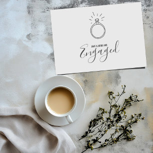 Verloving ring, bekendmaking van de betrokken part aankondiging