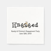 Verloving Ring Engagement Party Papieren servetten (Voorkant)