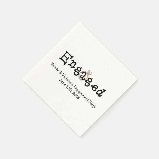 Verloving Ring Engagement Party Papieren servetten (Hoek)