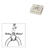 Verloving Ring Rubberstempel (Gestempeld)