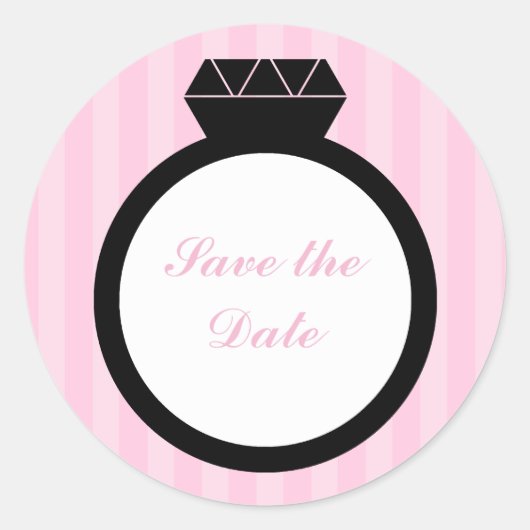 Verloving Ring Wedding Seals Ronde Sticker (Voorkant)