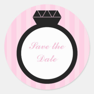 Verloving Ring Wedding Seals Ronde Sticker