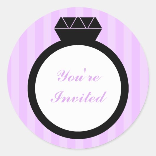 Verloving Ring Wedding Seals Ronde Sticker (Voorkant)