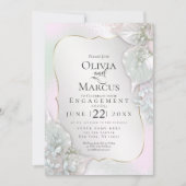 VERLOVING | Roze pittorroze bladeren Kaart (Voorkant)