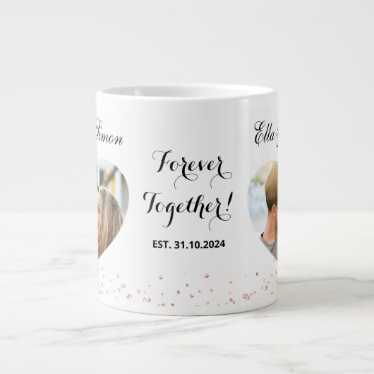 Verloving Script Elegant Extra Grote Beker (Voorkant)
