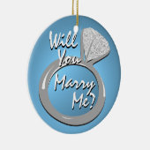 Verloving "Trouw met mij" Keramisch Ornament (Rechts)