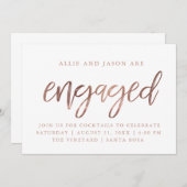 Verloving Uitnodiging | Faux Foil (Voorkant / Achterkant)