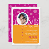 VERLOVING UITNODIGING:: LOVEbubbles 3 Uitnodiging Briefkaart (Voorkant / Achterkant)