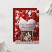 Verloving Valentijnsdag Lovecore gepersonaliseerd Kaart (Voorkant / Achterkant in situ)