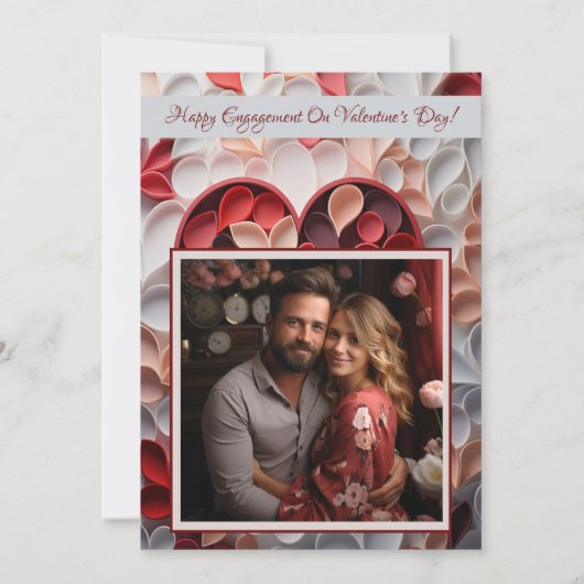 Verloving Valentijnsdag Lovecore gepersonaliseerd Kaart (Voorkant)