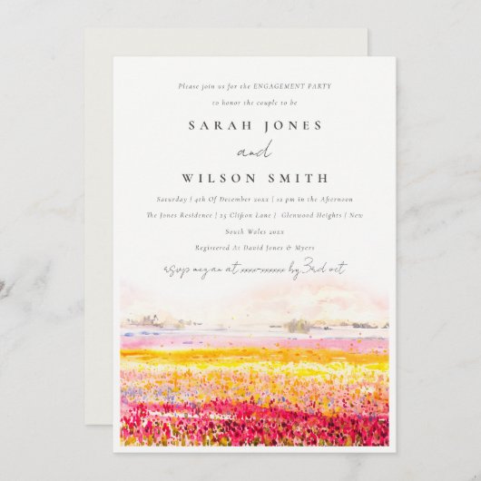 Verloving van het landschap van het voorjaar kaart (Voorkant / Achterkant)