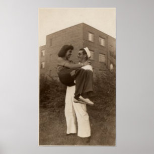 verloving van het militaire huwelijk van 1944 poster