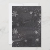 Verloving van het moderne winterwinterkalkbord kaart (Achterkant)