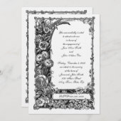 Verloving Victoriaans bloemen Kaart (Voorkant / Achterkant)