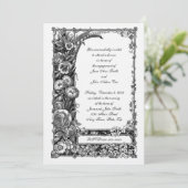 Verloving Victoriaans bloemen Kaart (Staand voorkant)