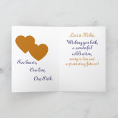 Verloving vieren, gevouwen Wenskaart Kaart (Binnen)