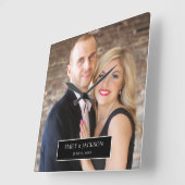 Verloving voor bruiloft - Aangepaste foto Vierkante Klok (Hoek)
