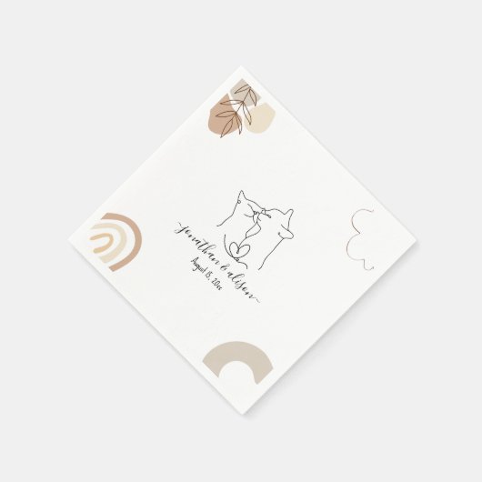 Verloving voor minimalistische weddenschappen met servet (Hoek)