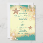 Verloving voor strandbruiloft kaart (Achterkant)