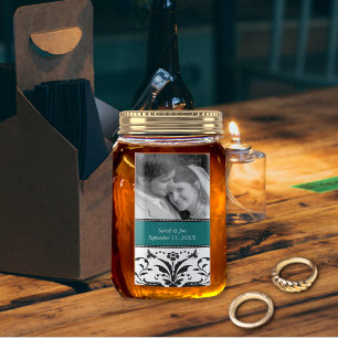 Verloving voor weddenschappen Foto Damask Save the Etiket