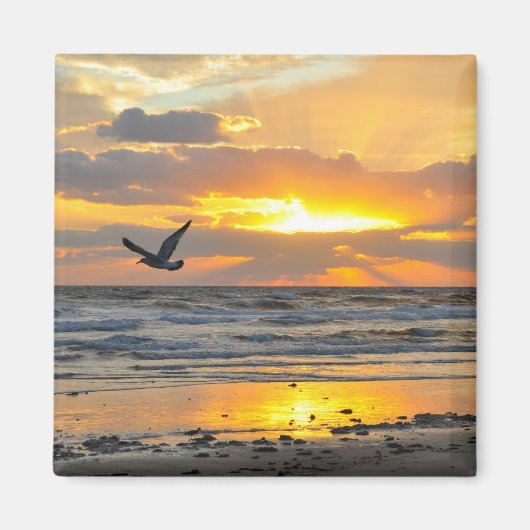 Verloving Voorstel Zonsopgang op de strandmagneet Magneet (Voorkant)
