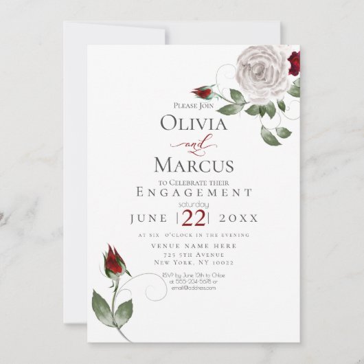 VERLOVING | Waterverf Dusty Mauve en Cabernet Kaart (Voorkant)