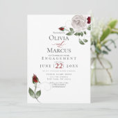 VERLOVING | Waterverf Dusty Mauve en Cabernet Kaart (Staand voorkant)