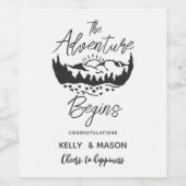 Verloving Wedding Gift Personalized Wijn Etiket (Enkel label)