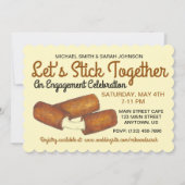 Verloving Wedding Party Mozzarella Cheese Sticks Kaart (Voorkant)