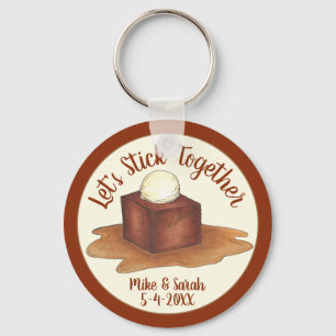 Verloving Wedding Party Sticky Toffee Pudding Sleutelhanger