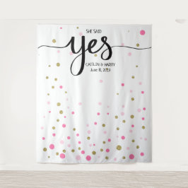 Verlovings-achtergrond fotobooth wandkleed