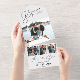 Verlovingsaankondiging en Save The Date All In One Uitnodiging