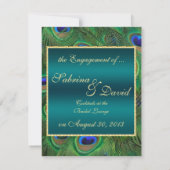 Verlovingsaankondiging met Pauw Groen Aankondiging (Achterkant)