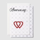 Verlovingsaankondiging van twee harten vellum uitnodigingen (Offset (Uitnodiging))