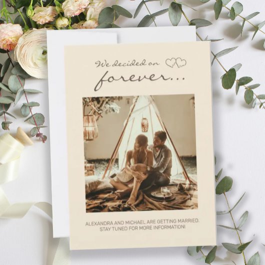 Verlovingsaankondiging We Decided on Forever Kaart
