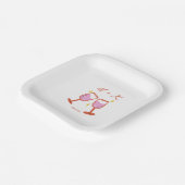 Verlovingsfeest Bruiloft Papieren Bordje (Gebogen)