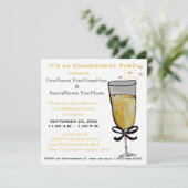 Verlovingsfeest Champagne Brunch Kaart (Staand voorkant)