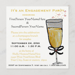 Verlovingsfeest Champagne Brunch Kaart